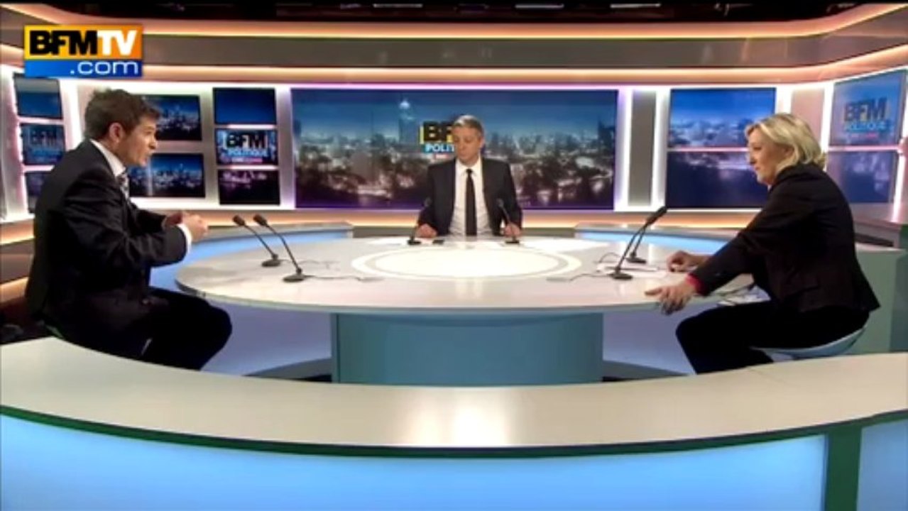 BFM Politique: Marine Le Pen face à Benoist Apparu - 09/06