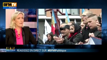 Marine Le Pen veut dissoudre les groupes qui prônent la violence  - 09/06