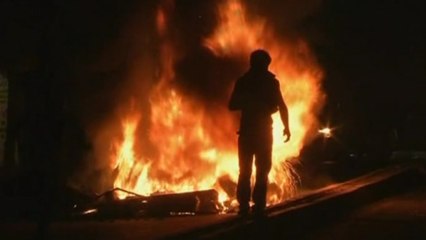 Fires burn as protests go into the night in Turkey