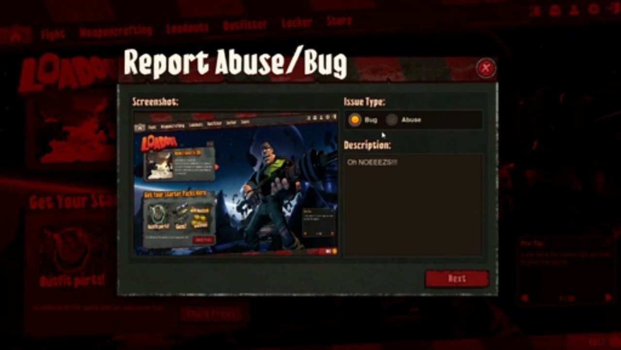 Loadout Beta - F7 Report Bug