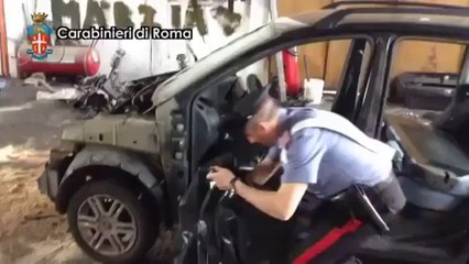 Pomezia (Roma) - Riciclaggio automobili 8 in manette (09.06.13)