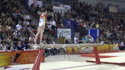 FFGYM - Andreea Iridon (ROU), 2013 France-Roumanie, Poutre