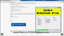 fix 3194 error itunes 2013 update