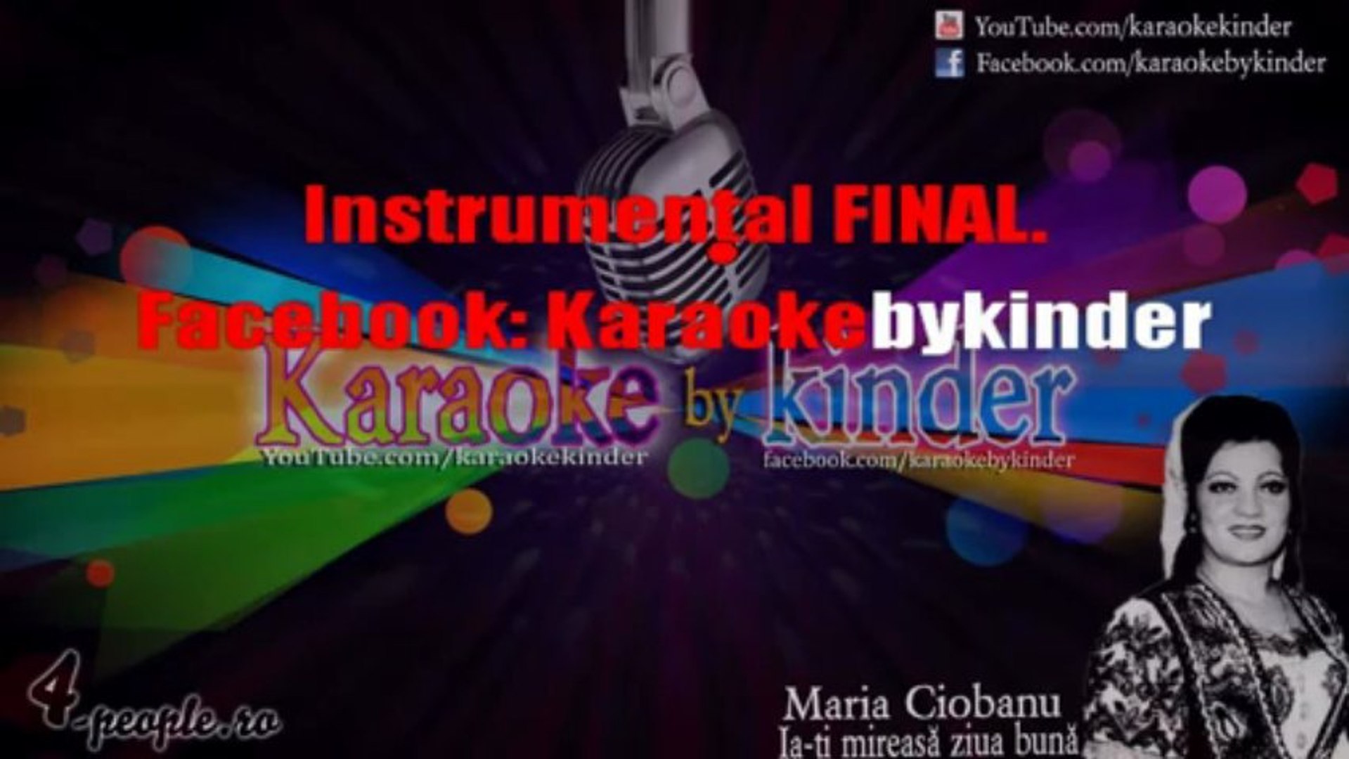 stil Maria Ciobanu - Ia-ti mireasa ziua buna [Karaoke by kinder] - video  Dailymotion