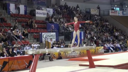 FFGYM - Andreea Iridon (ROU), 2013 Match France-Roumanie, Poutre