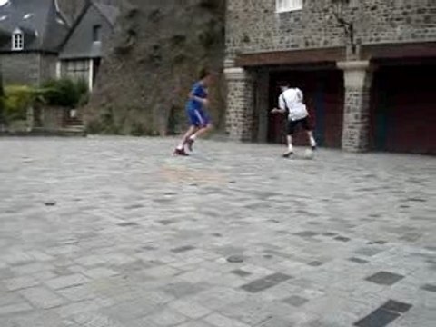 Lucas, Alex en séance dribble