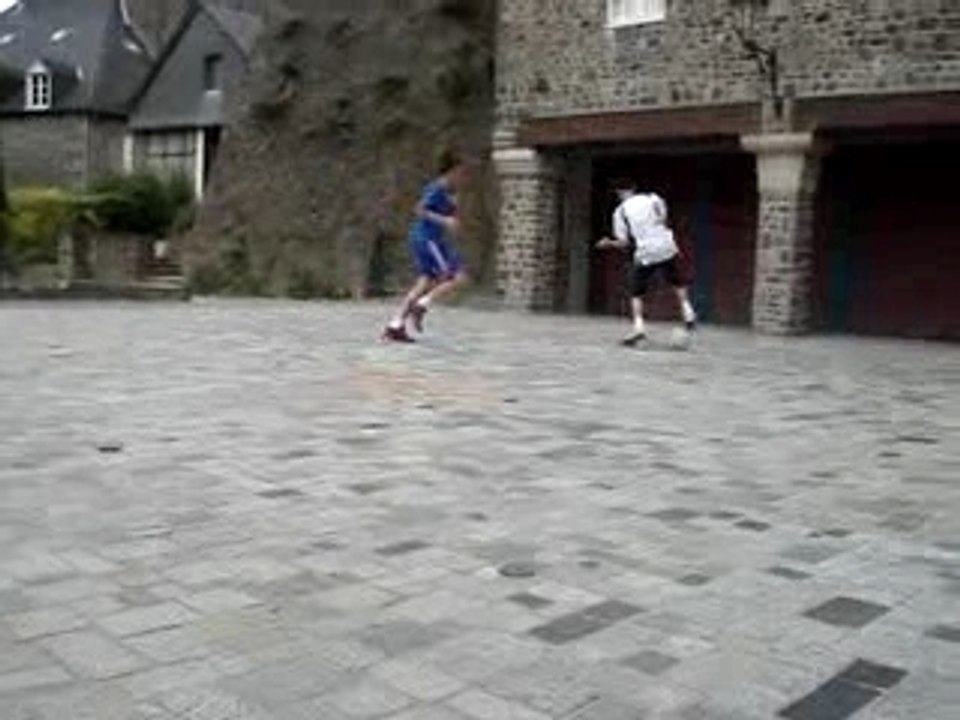 Lucas, Alex en séance dribble