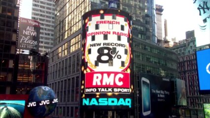 RMC affiche son succès sur Times Square