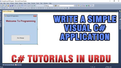 C# Tutorial In Urdu - Write a simple Program