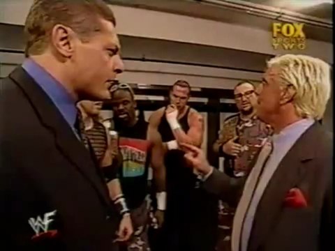 William Regal & Christian & Test & Dudley Boyz & Ric Flair Backstage
