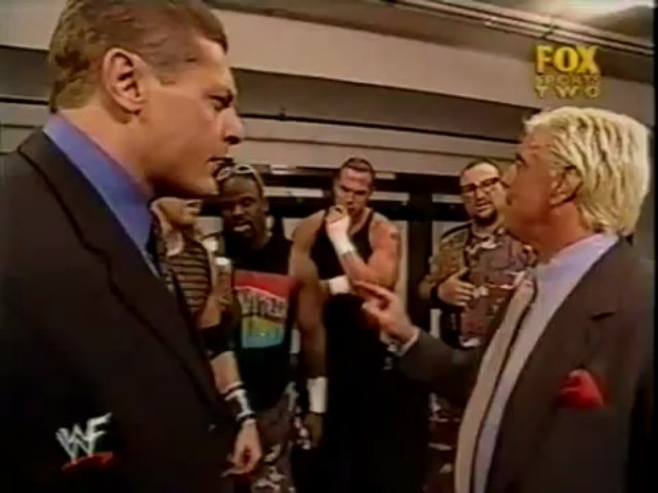William Regal & Christian & Test & Dudley Boyz & Ric Flair Backstage