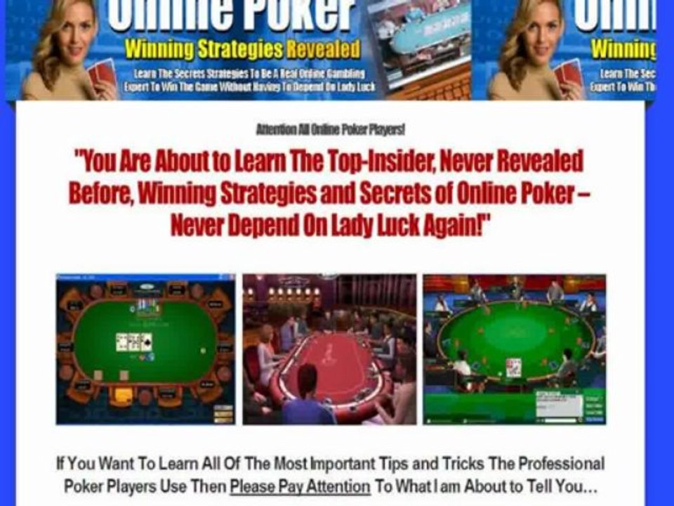 Online Poker Secrets - Winning Strategies Revealed