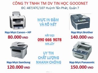 Nạp Mực Máy In Tại Quận 7, Nap Muc In Quan 7 090 666 9078