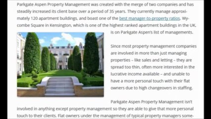 Parkgate Aspen Property Management - The right way