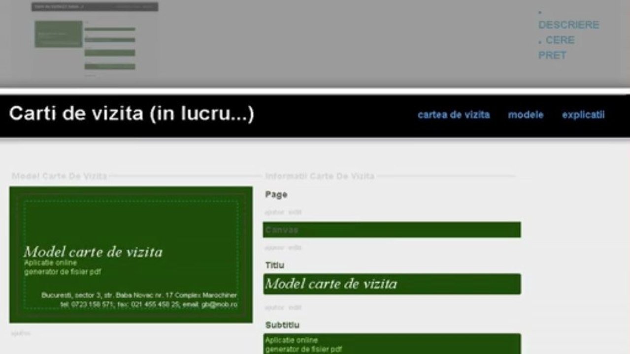tipografie, carti de vizita si prezentare