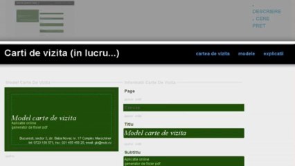 tipografie, carti de vizita si prezentare