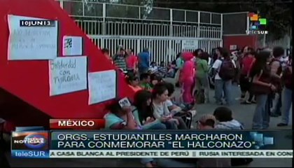 Estudiantes mexicanos recuerdan "El Halconazo"