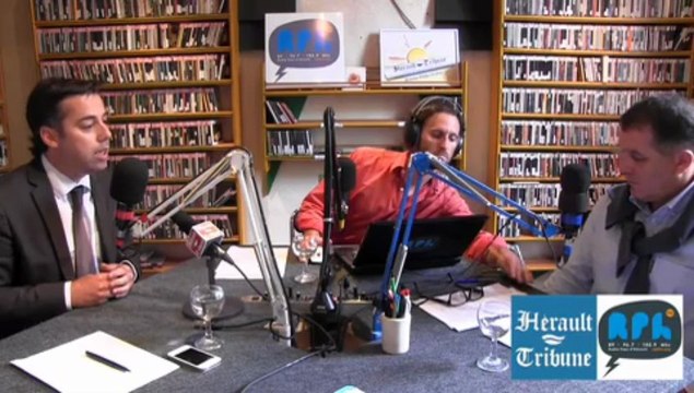 AGDE - 2013 - Sébastien FREY, Conseiller général de l'Hérault invité de Adrien DELGRANGE, Radio Pays d'Hérault et de Didier DENESTEBE, Hérault Tribune le 11 Juin 2013