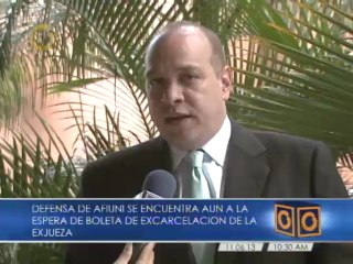 Defensa de Afiuni todavía está a la espera de la boleta de excarcelación