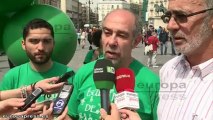 Globos verdes educativos en el cielo de Madrid