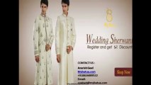 Grooms Wedding Sherwani for Men-Jasmir Copper Brown Sherwani (HD)
