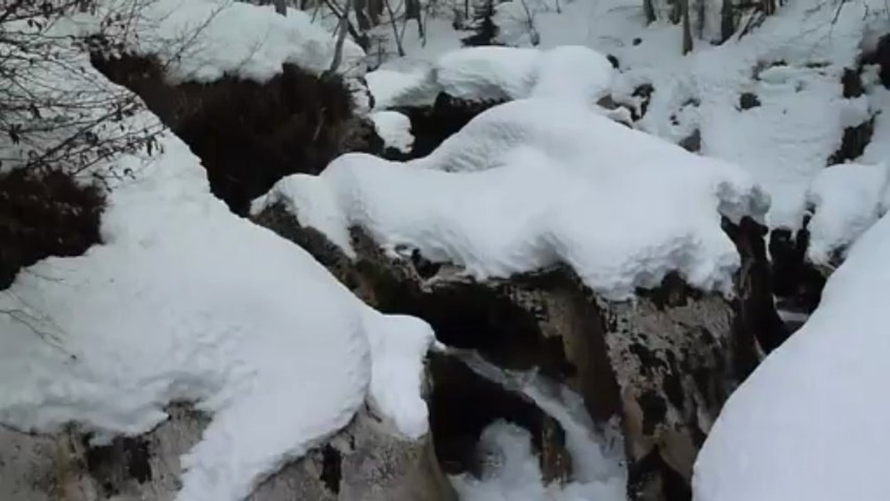 Le travail d'érosion dans les gorges de Mostnice