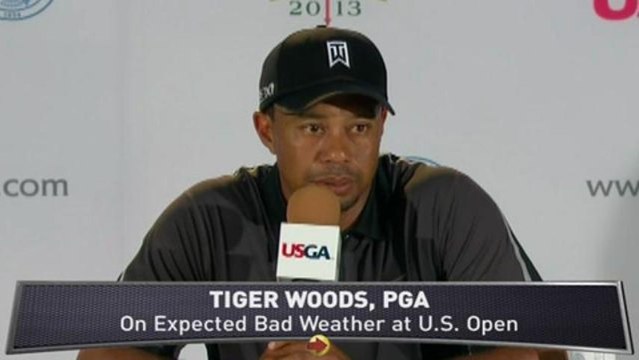 Tiger Woods Talks Sergio at U.S. Open