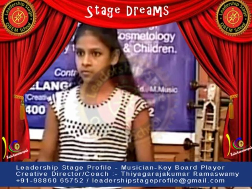 Thiyagarajakumar Ramaswamy's Leadership Stage Profile - Stage Dreams - Musician - Key Board