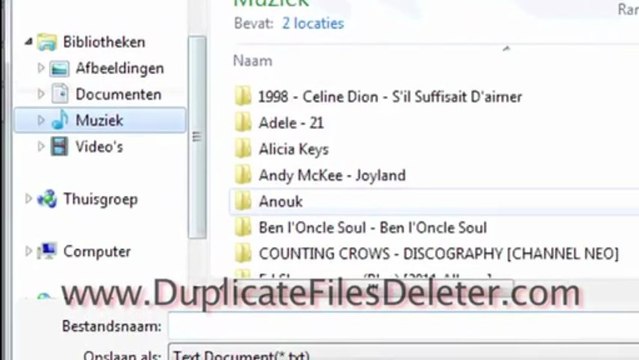 DuplicateFilesDeleter.com can find and remove all duplicate files