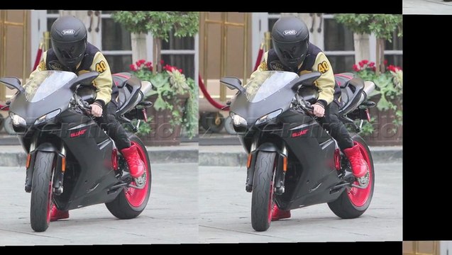 Justin Bieber On His Ducati 848 EVO