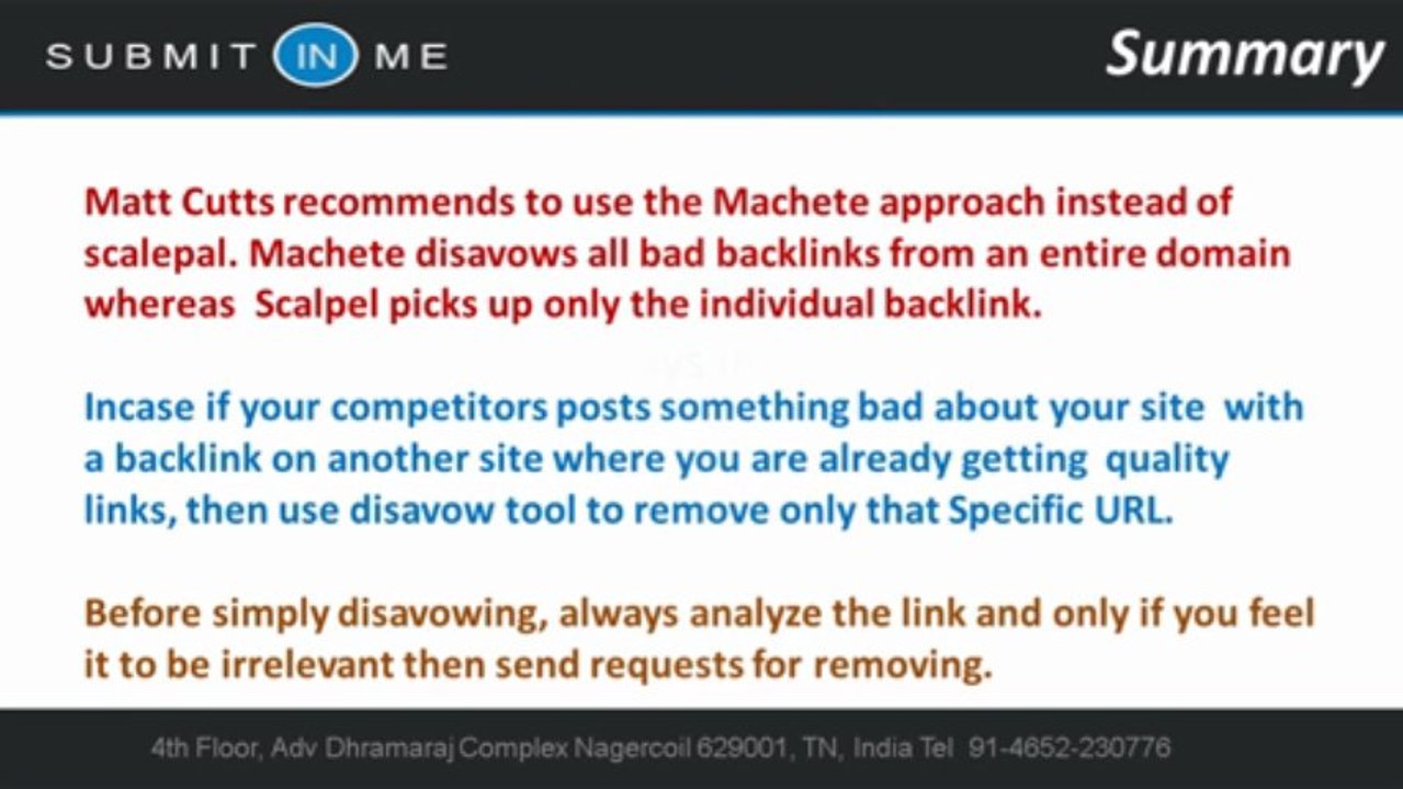 Disavow Tips
