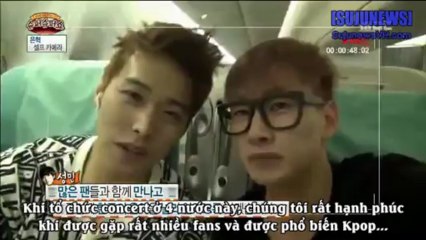 SungMin vs Eunhyuk trên máy bay