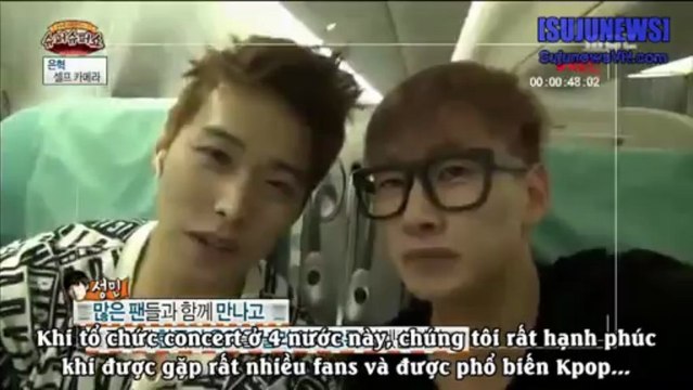SungMin vs Eunhyuk trên máy bay