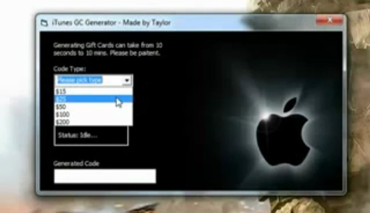 iTunes Gift Card Generator 2013 Download From Link