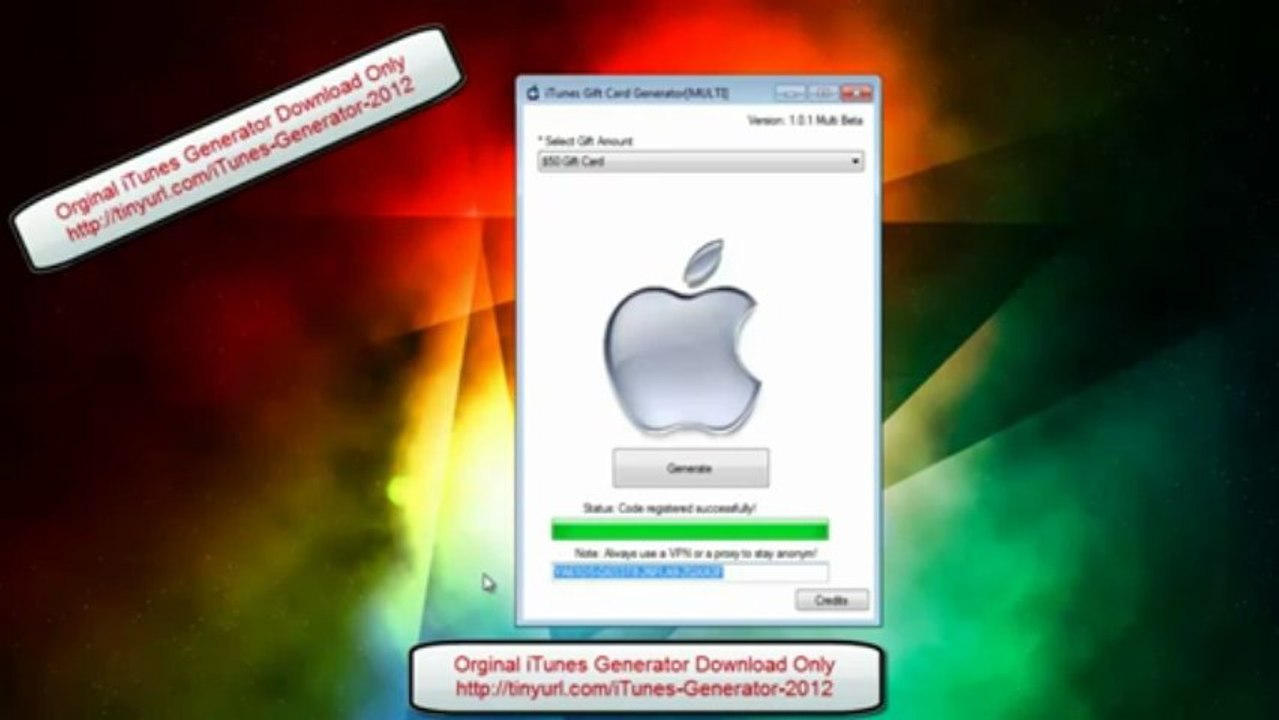 Download iTunes Gift Card Code Generator 2013
