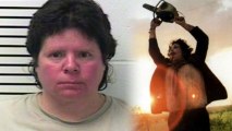 Lady Leatherface Threatens Neighborhood Kids with Chainsaw