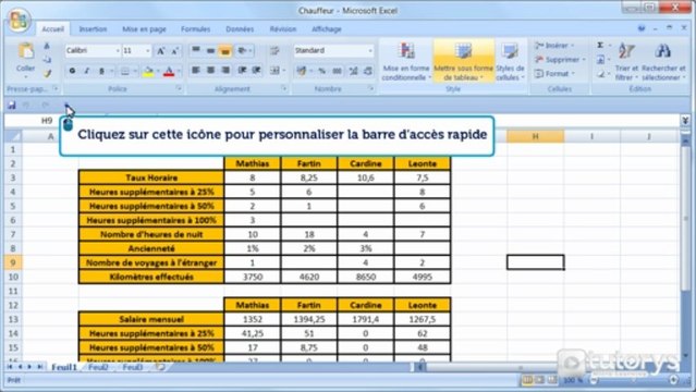 Comment utiliser le ruban et la barre d'accès rapide avec Excel 2007 ?