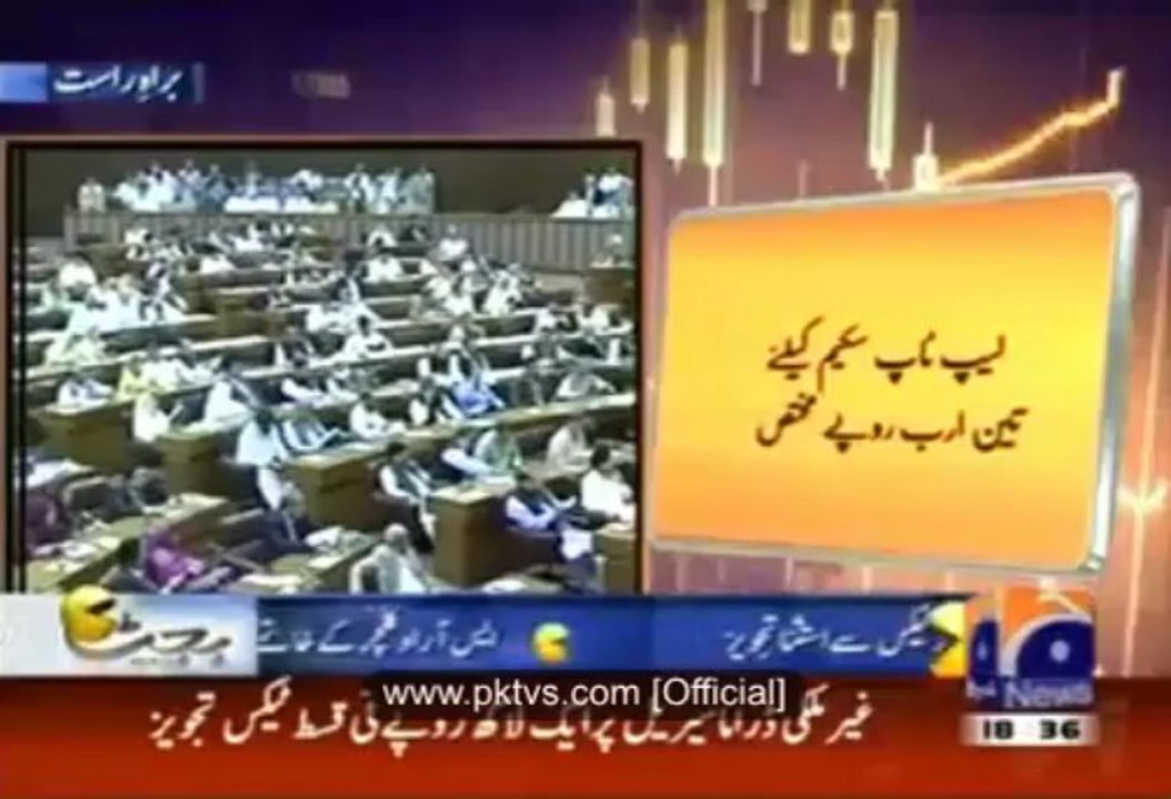 Ishaq presents Rs 3.5 trillion budget 2013-14 part 2