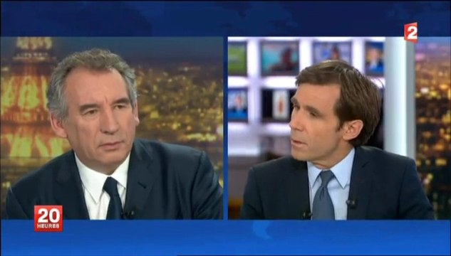 François Bayrou, invité du 20H de France2 - 120613
