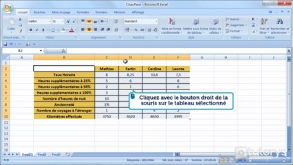 Comment déplacer des mises en forme avec Excel 2007 ?