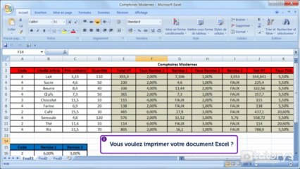 Comment imprimer un document avec Excel 2007 ?