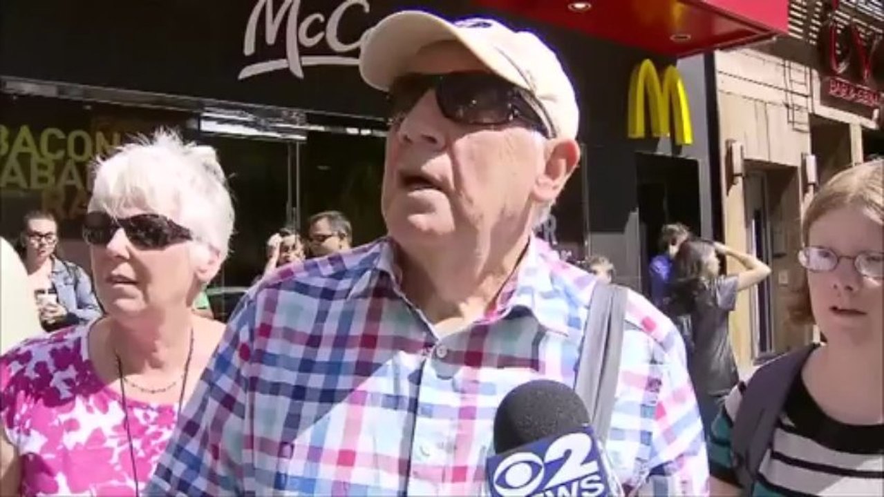 Fensterputzer vor Absturz von Wolkenkratzer bewahrt