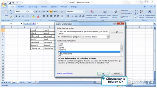 Comment comparer deux listes avec Excel 2007 ?