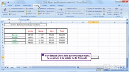 Comment utiliser les options de calcul avec Excel 2007 ?