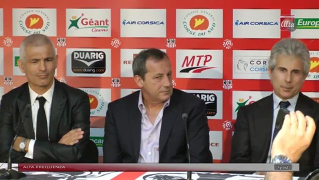Football (Ligue 1) AC Ajaccio: présentation de Fabrizio Ravanelli & Giampiero Ventrone (conférence de presse intégrale)