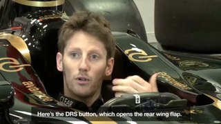 Description du volant d'une F1 Lotus E21, par Romain Grosjean
