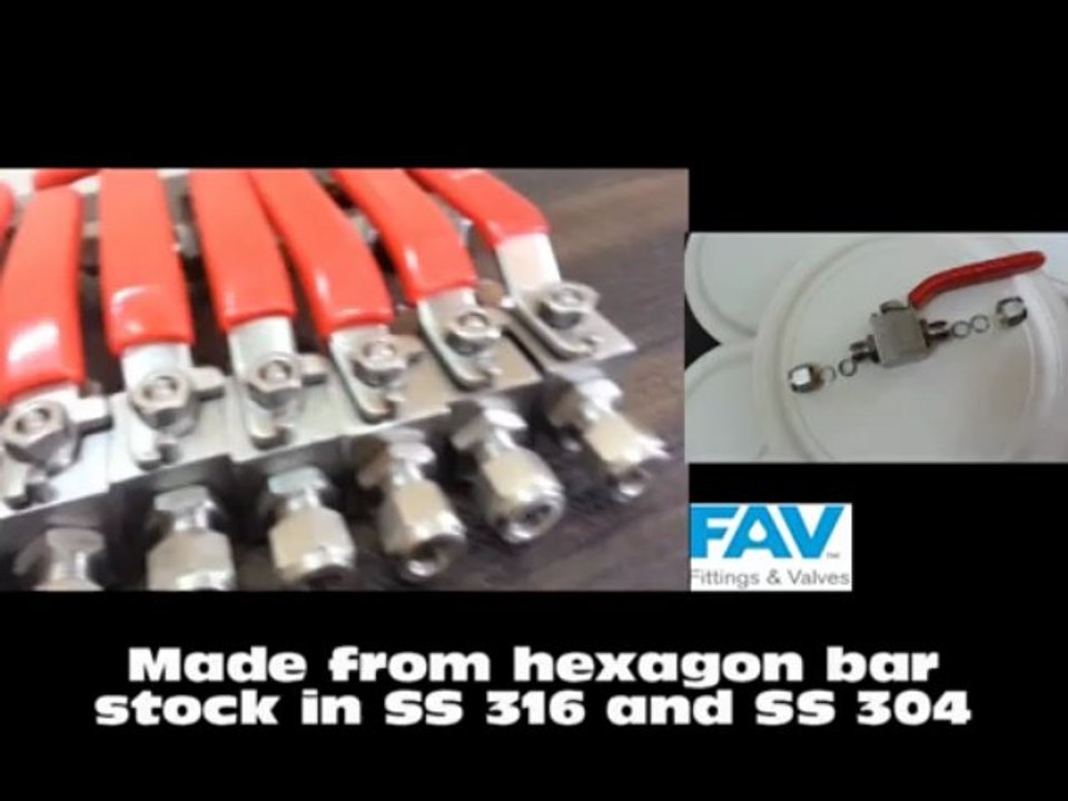 SS Compression Ball Valve with Nut & Ferrule
