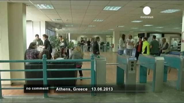 General strike in Greece over state TV closure - no comment