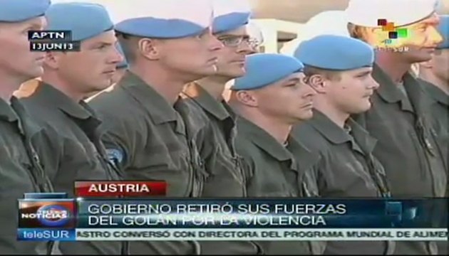 Austria comienza a retirar a sus cascos azules de los Altos del Golán