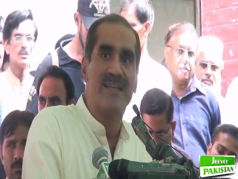 Minister For Pakistan Railway Khawaja Saad Rafiq meet the press at Railway Head quarter Lahore.